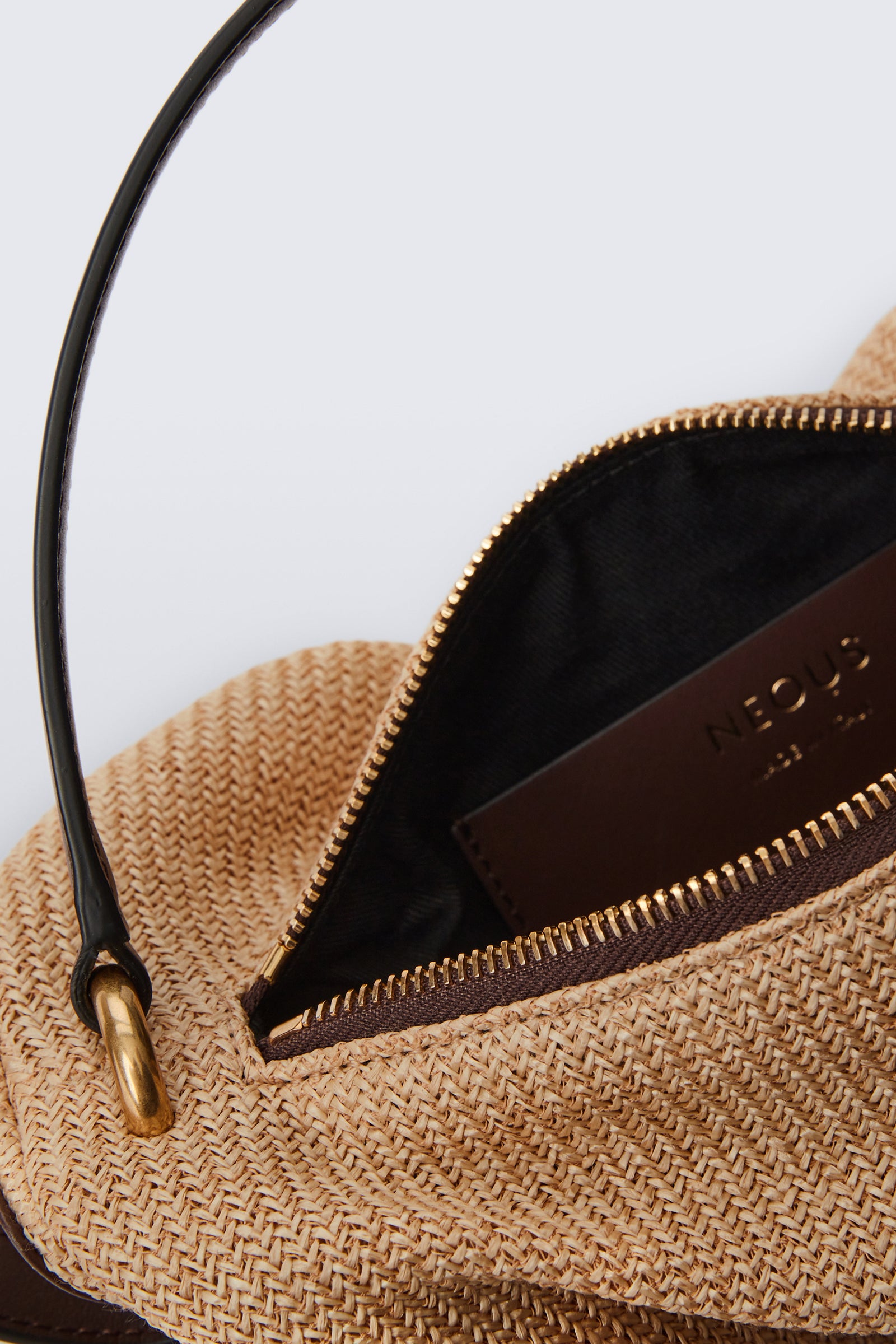 Scorpius Bag - Raffia & Dark Chocolate