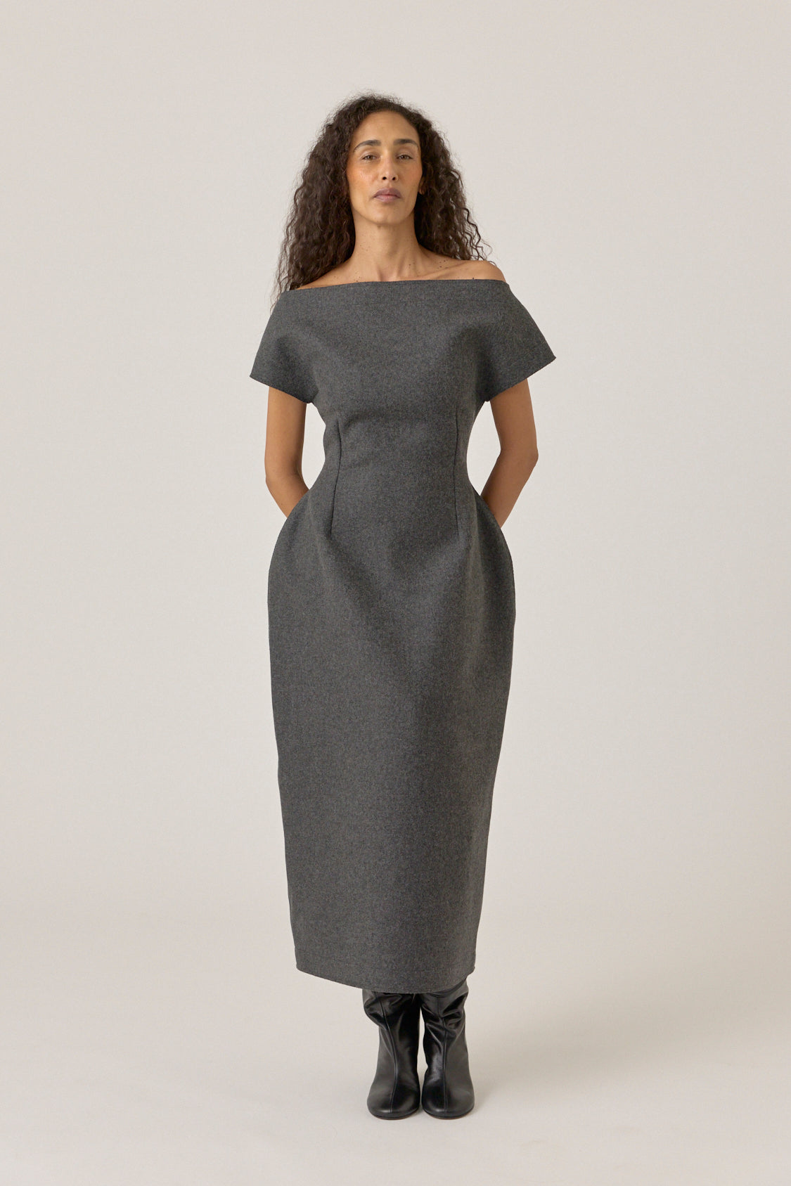 Covered Shoulder Base Dress