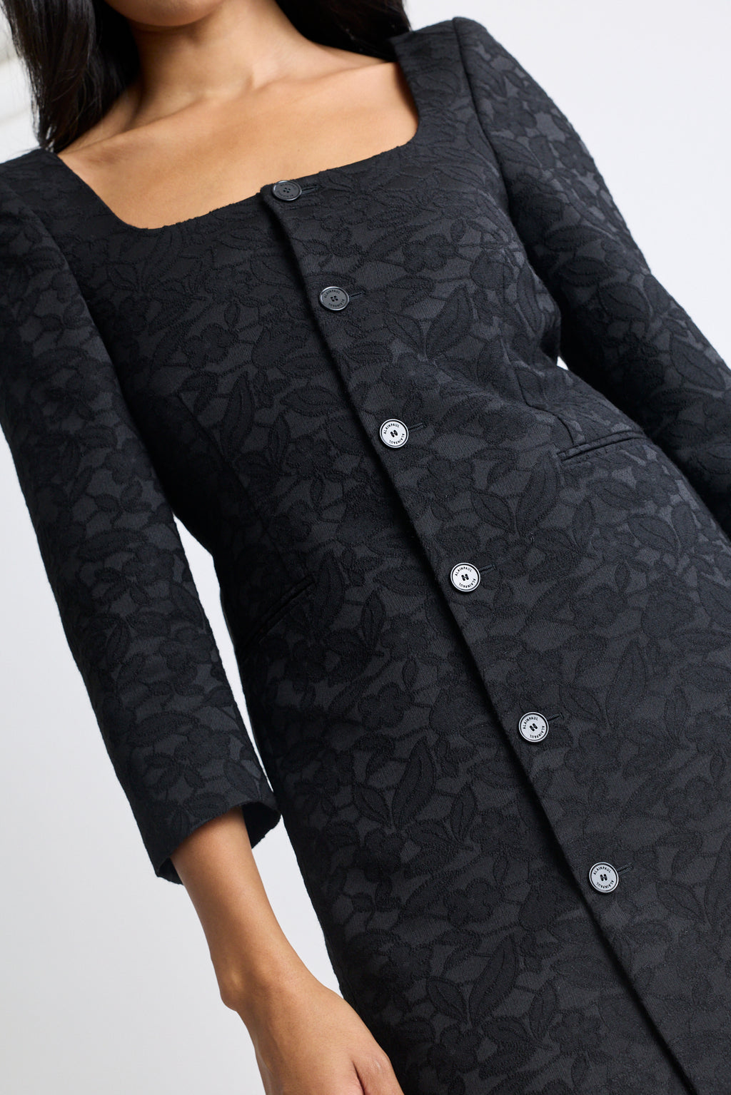 Square Neck Tailoring Jacket Dress