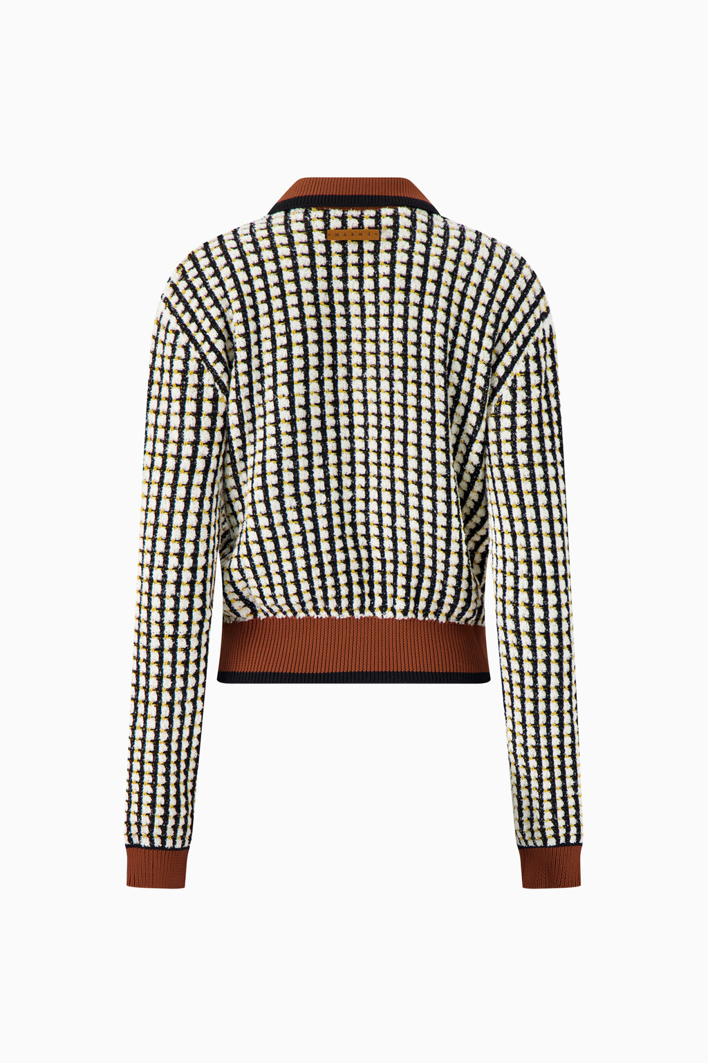 Cardigan with Polo Neck