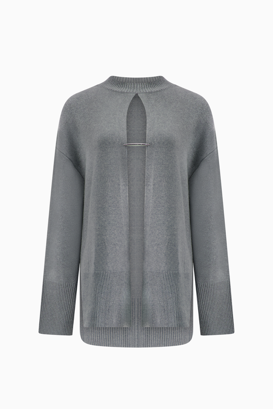 Cashmere Vertebrae Oversized Sweater