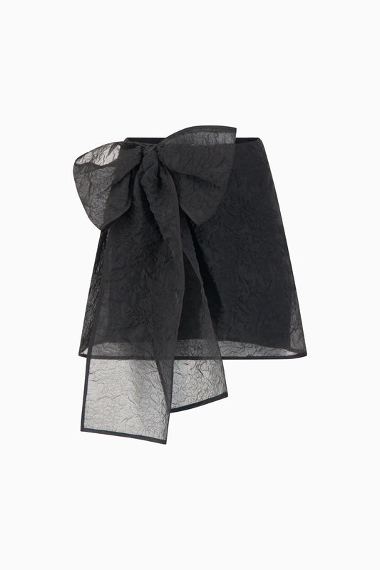 Mini Skirt with Front Bow Detail