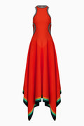 Striped Cutout Maxi Dress