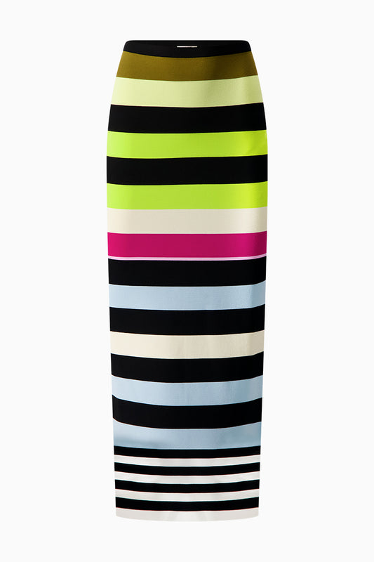 Striped Bodycon Maxi Skirt