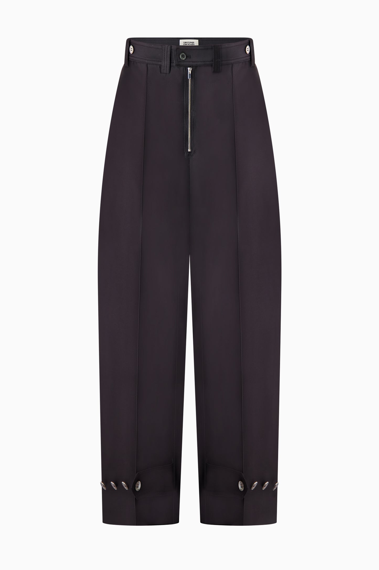 Silk Wide Leg Trouser - Black