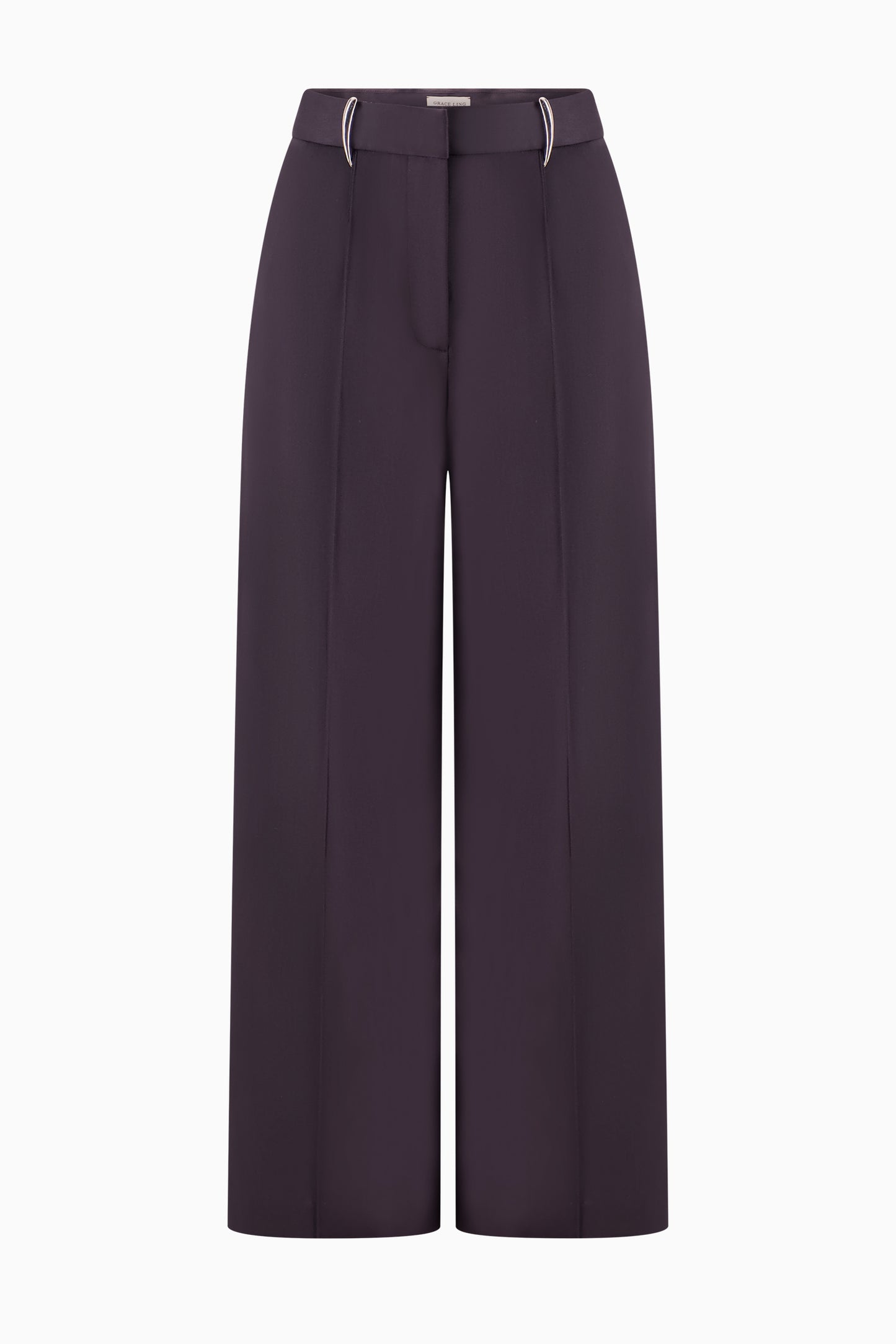 Claw Belt Loop Tailored Trousers -  Grey