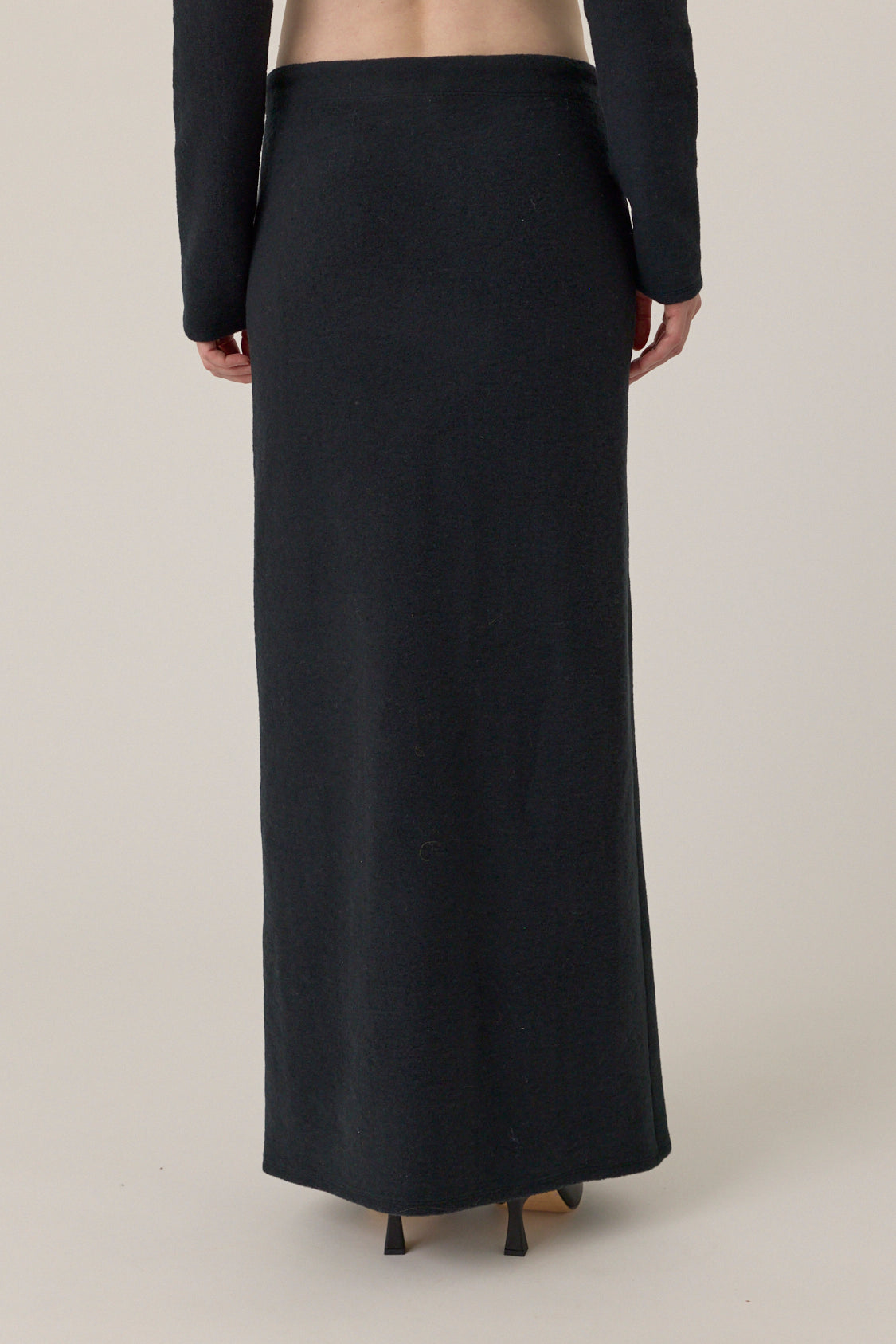 Drawstring Wool Skirt