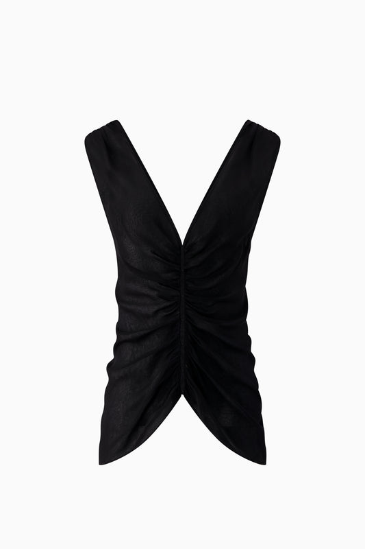 Gathered Chiffon Top