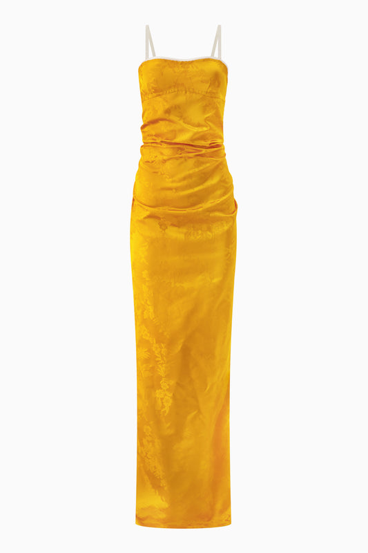 Silk Jacquard Bralette Dress