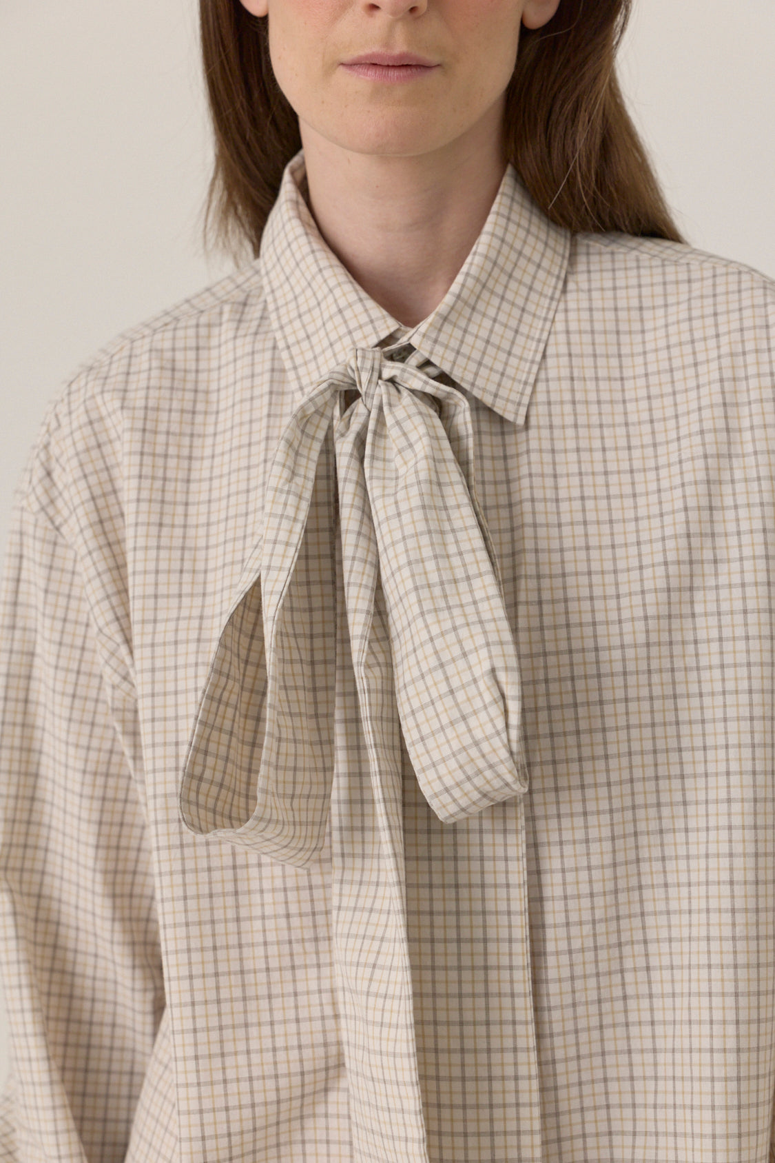 Banker Shirt - Beige Plaid