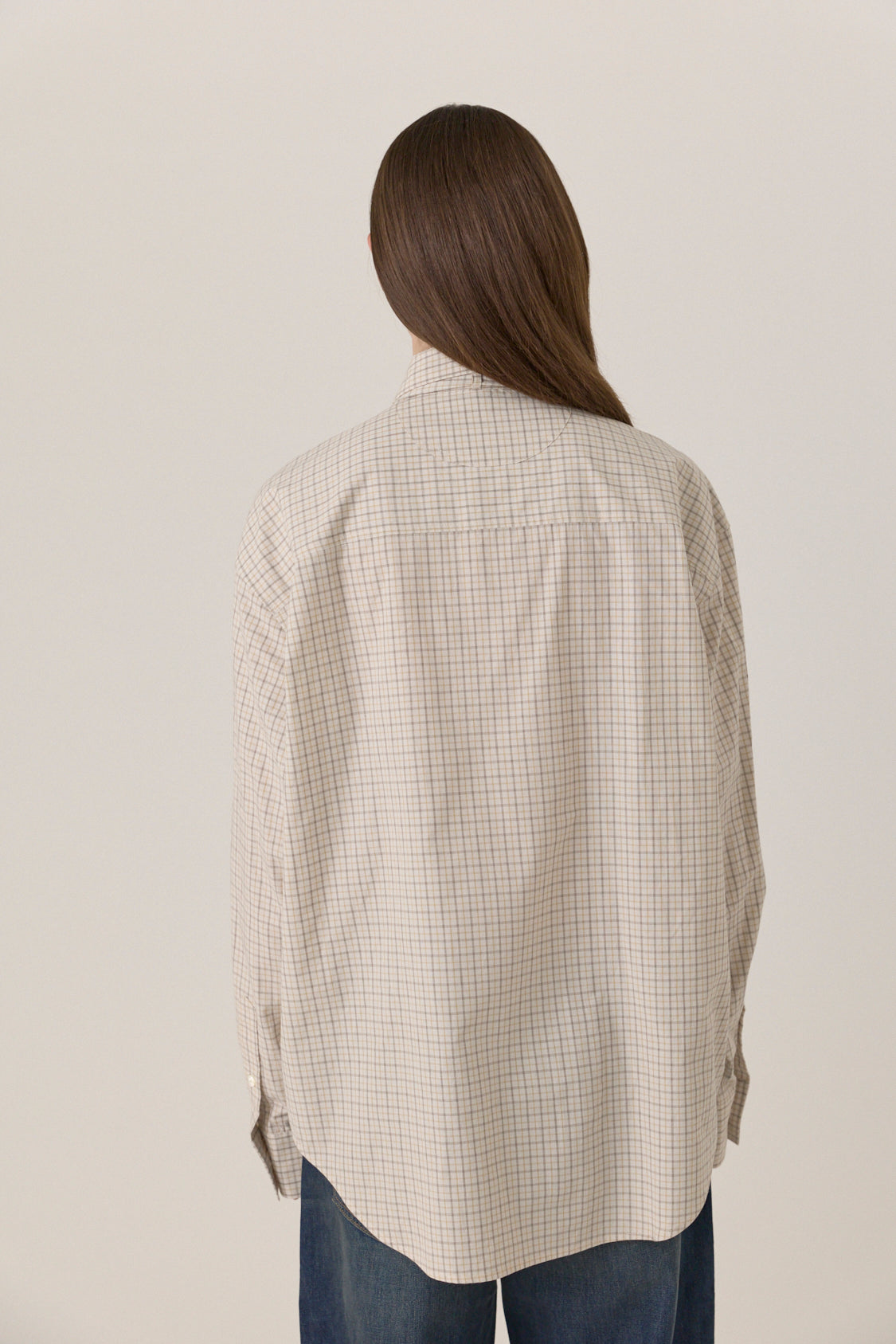 Banker Shirt - Beige Plaid
