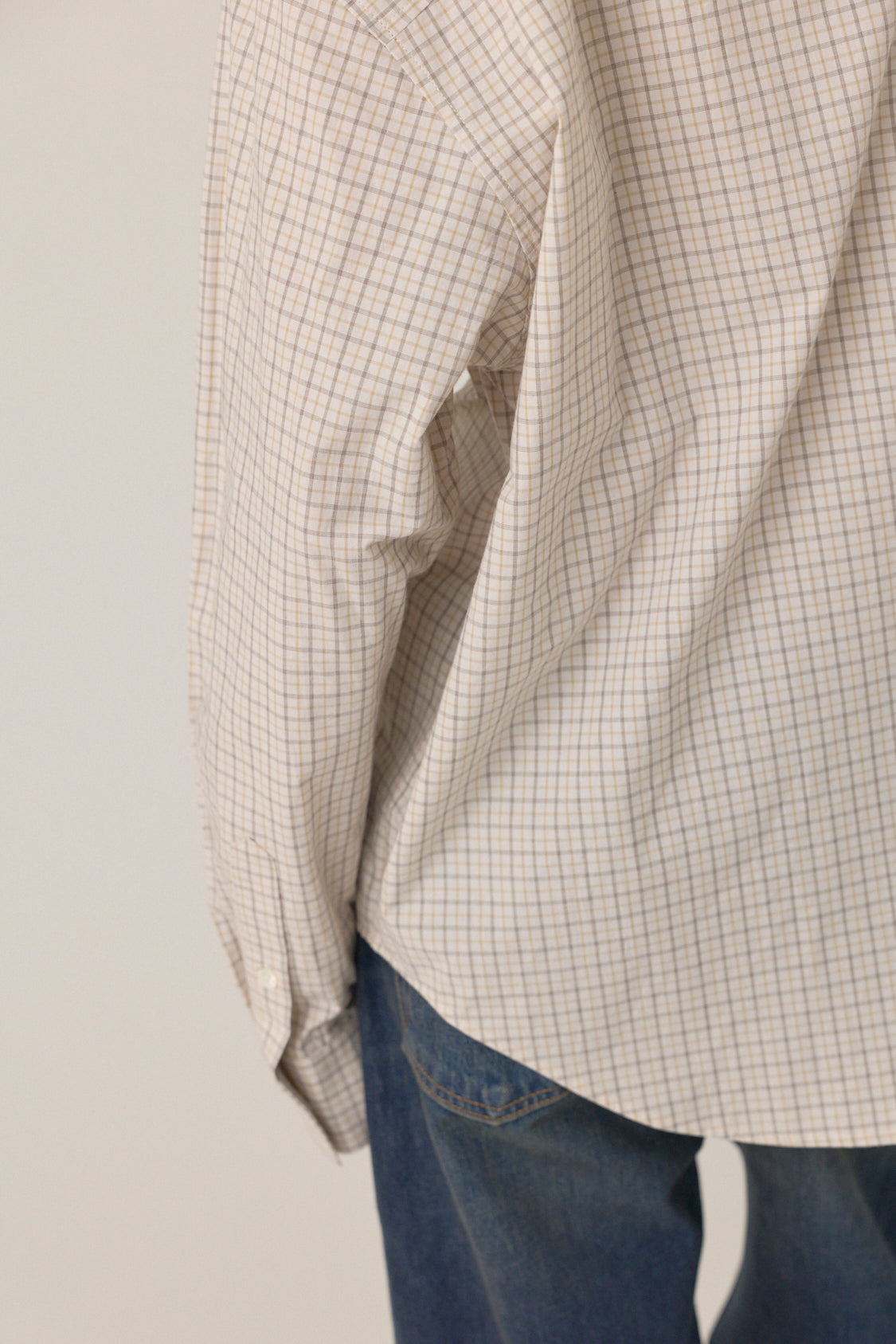 Banker Shirt - Beige Plaid