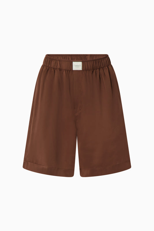 Silk Boxer Bermuda - Espresso