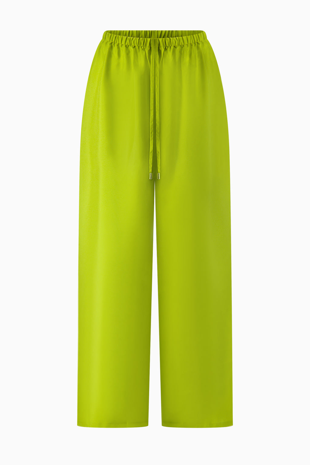 Silk Drawstring Pant - Chartreuse
