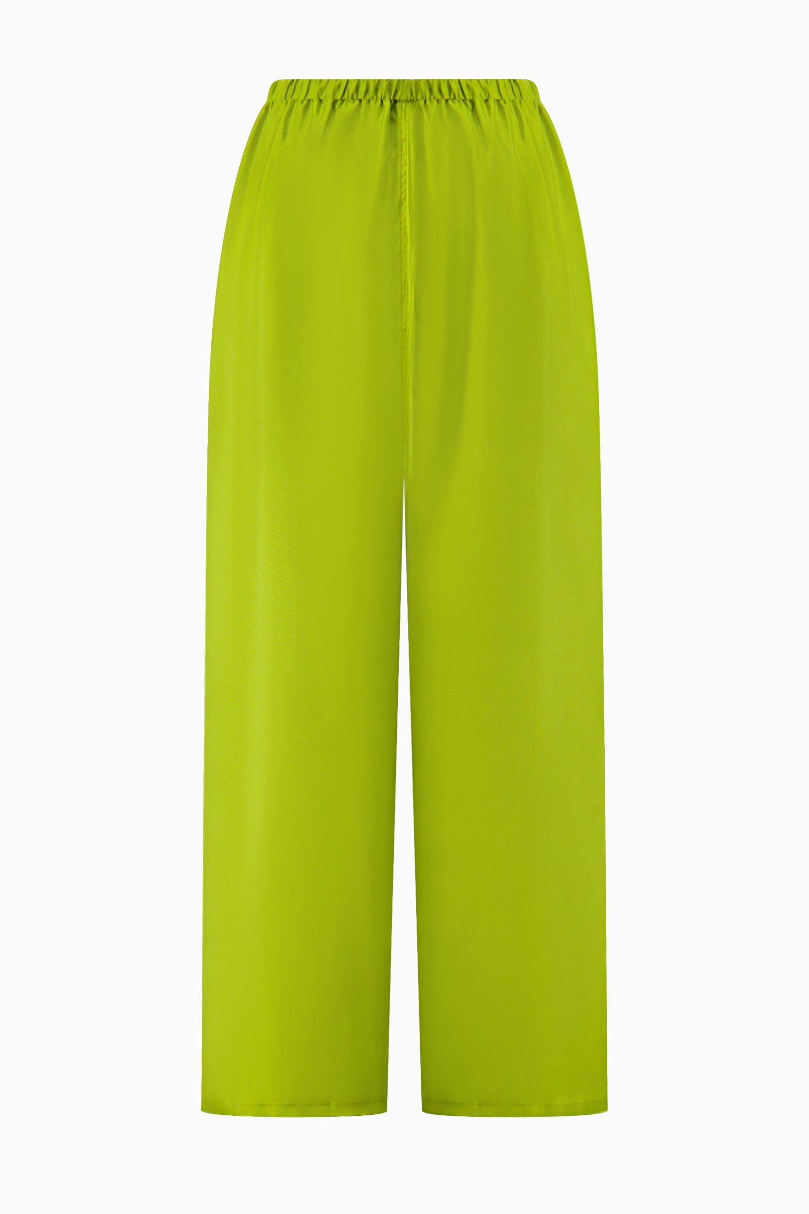 Silk Drawstring Pant - Chartreuse