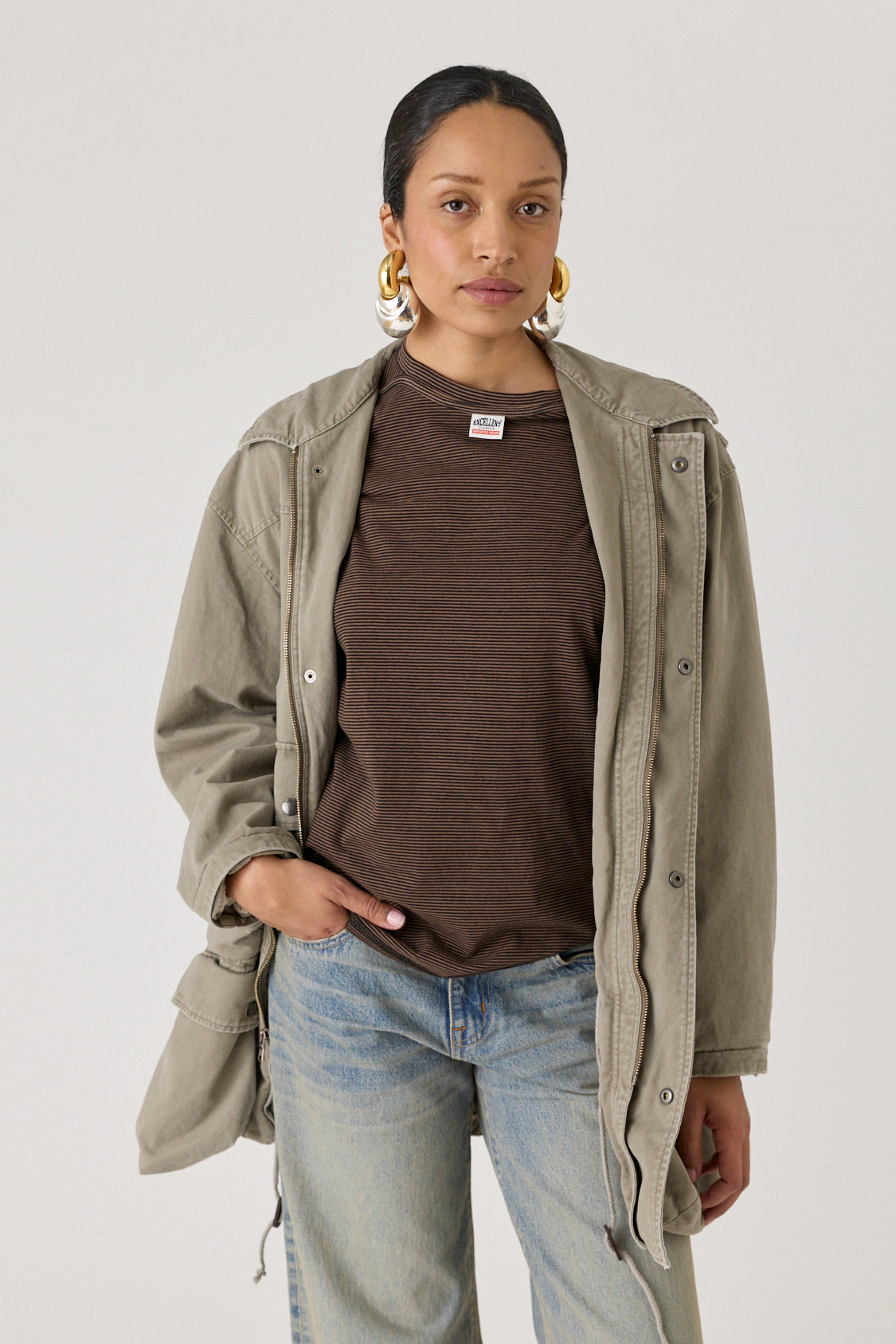 Reversed Tee - Mini Stripe