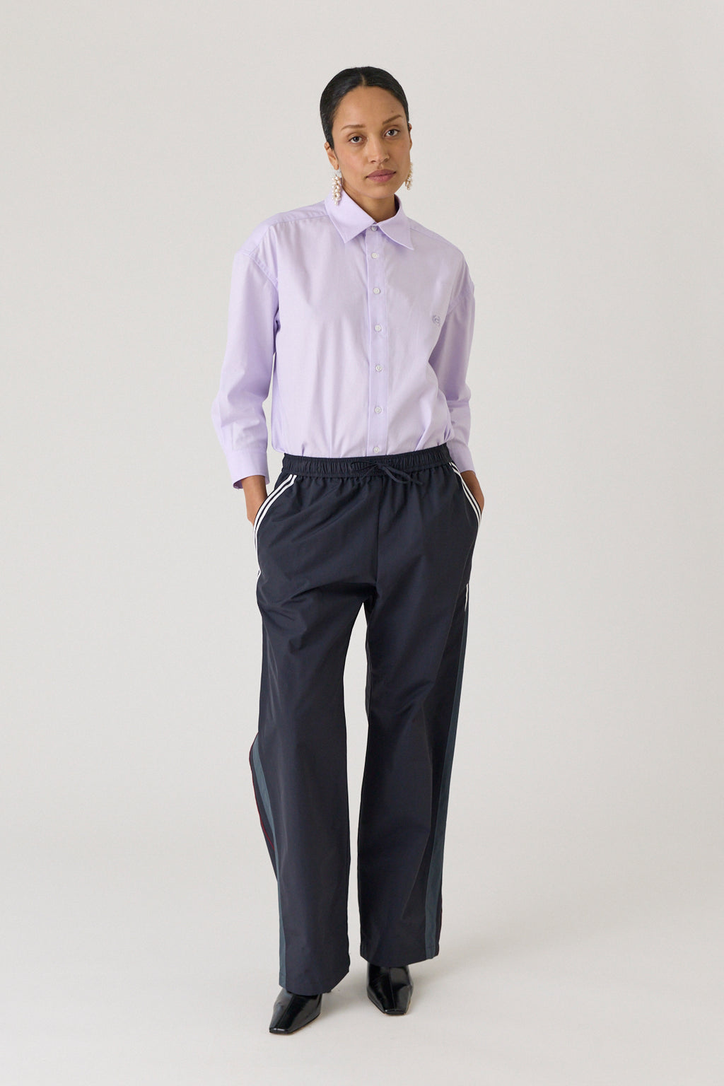 Shrunken Shirt Lilac Top