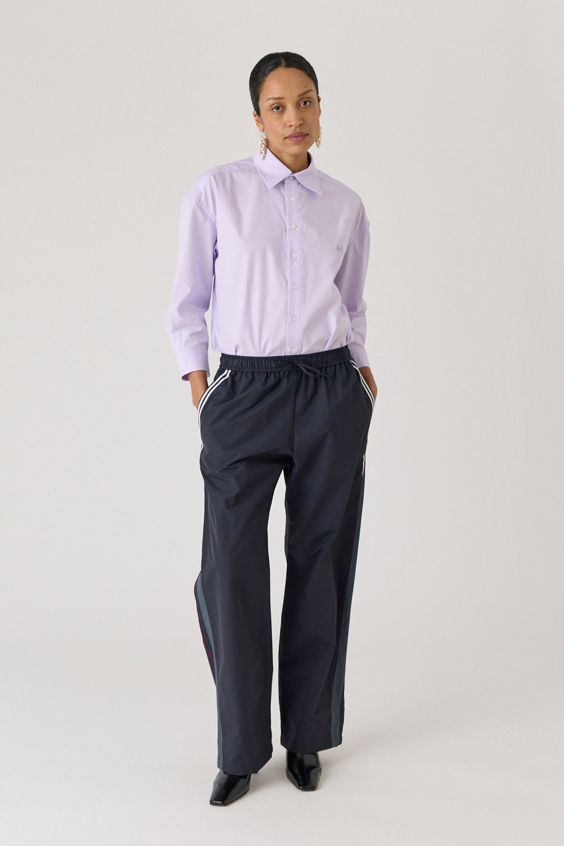 Shrunken Shirt Lilac Top