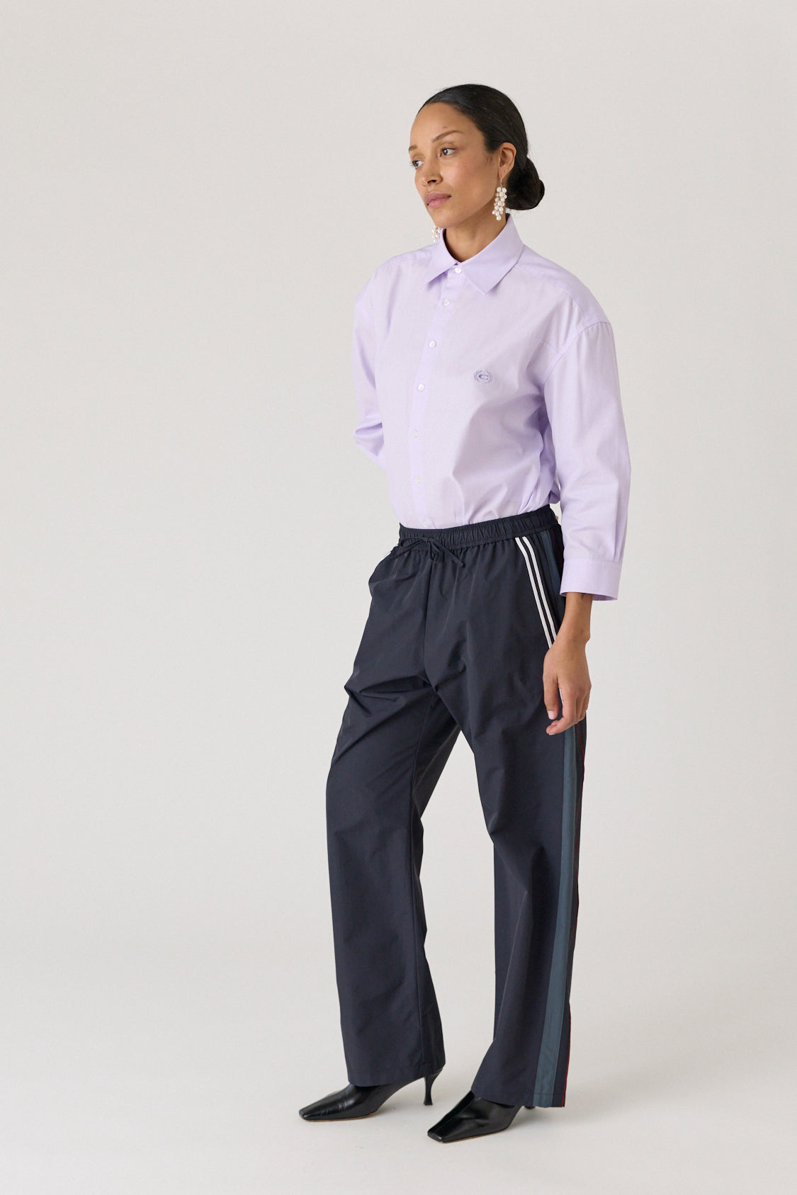 Shrunken Shirt Lilac Top