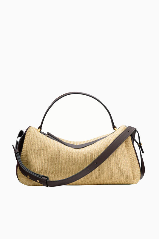 Scorpius Bag - Raffia & Dark Chocolate