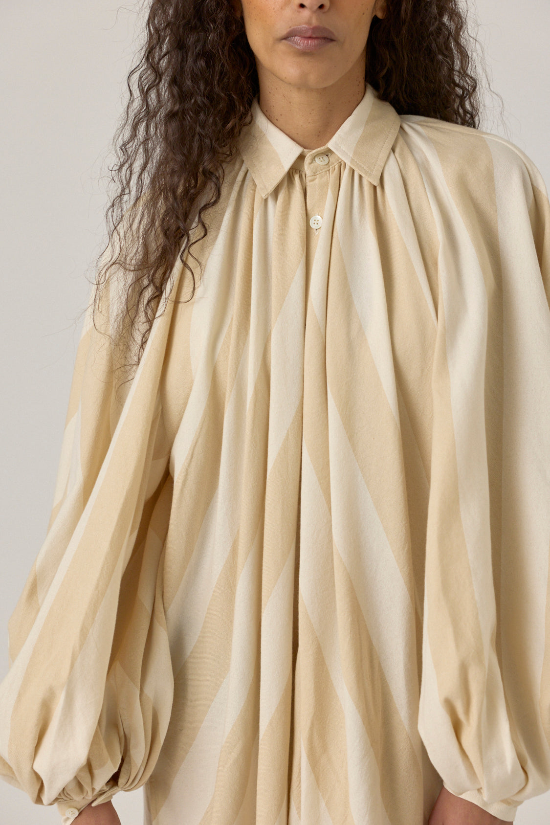 The Touareg Dress - Ecru Stripe