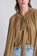 Top Collants Blouse - Noisette