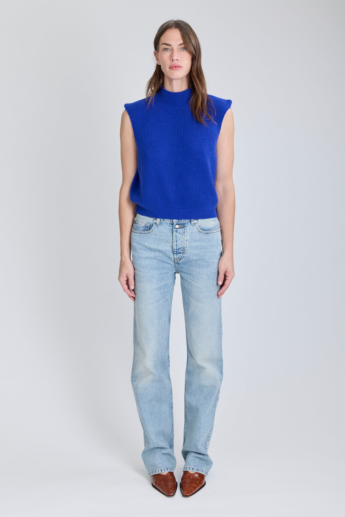 Cashmere Vase Top - Blue