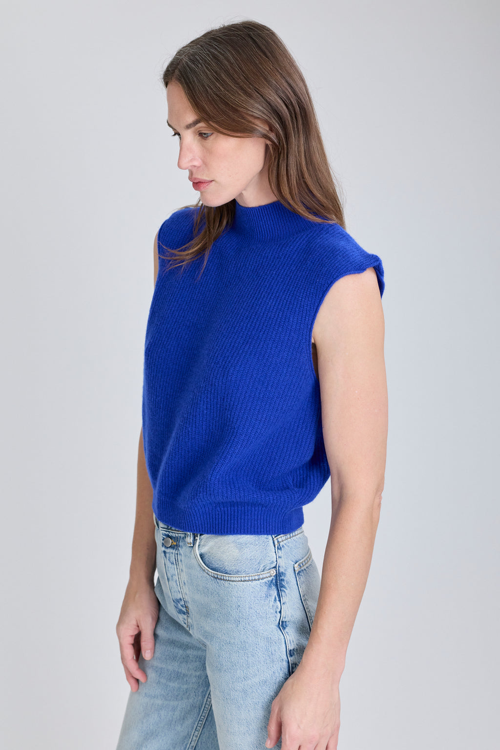 Cashmere Vase Top - Blue