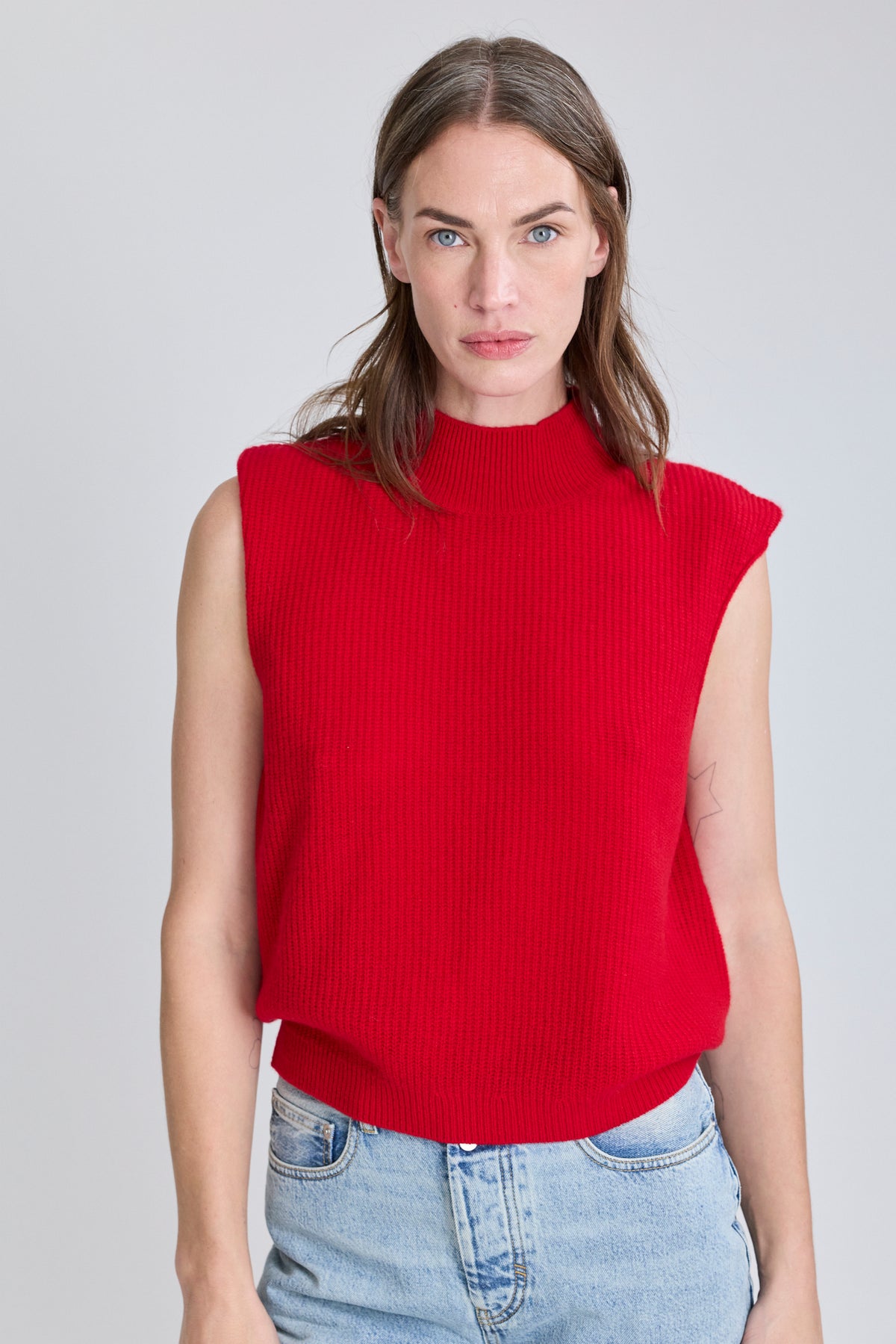 Cashmere Vase Top - Red
