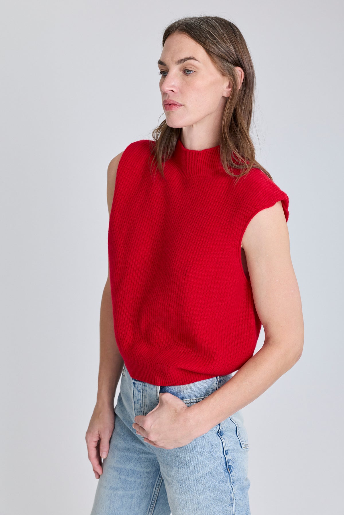 Cashmere Vase Top - Red