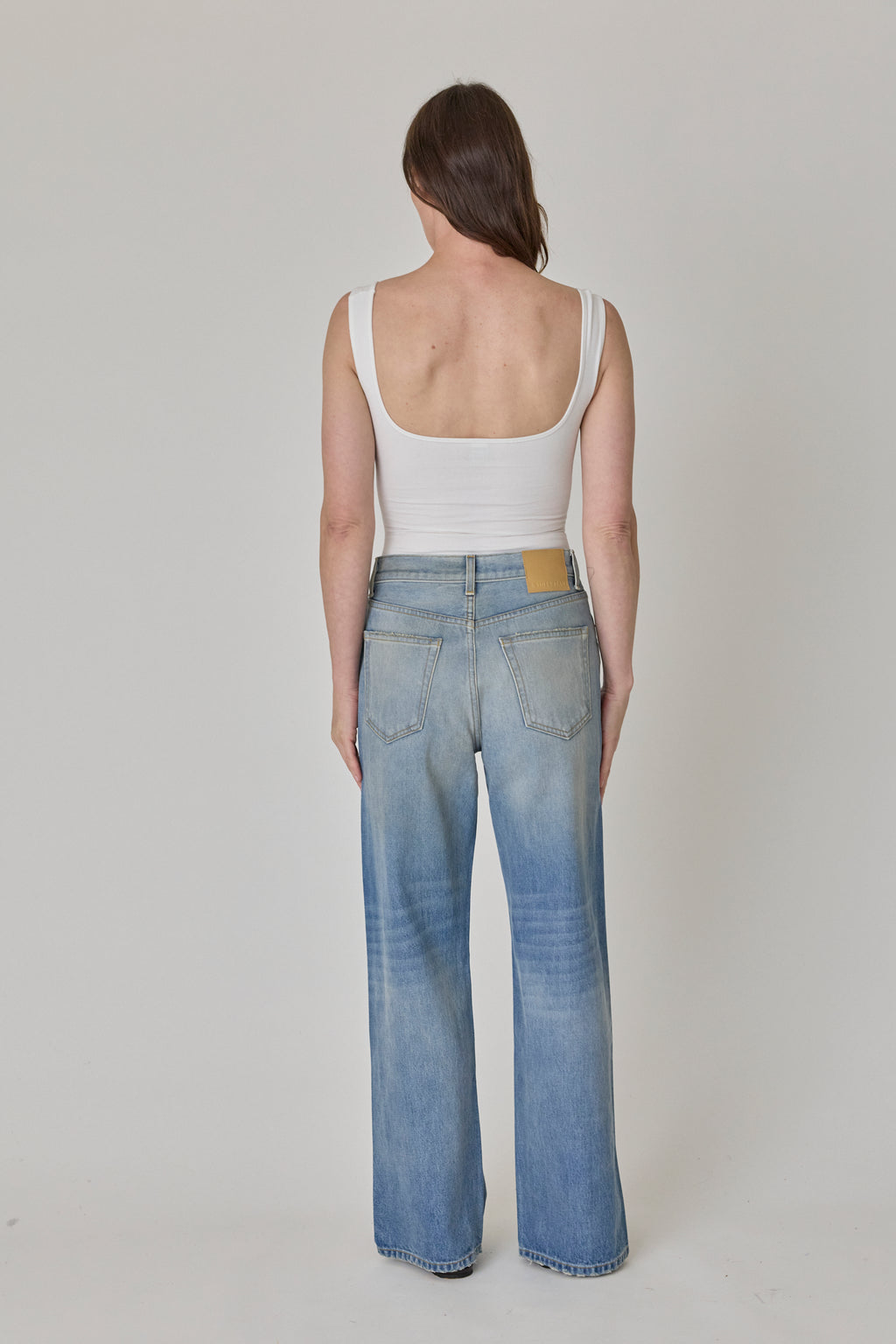 Charlot Split Hem Jean - Shell Vintage Wash