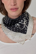 Halftone Wiggle Dot Silk Scarf