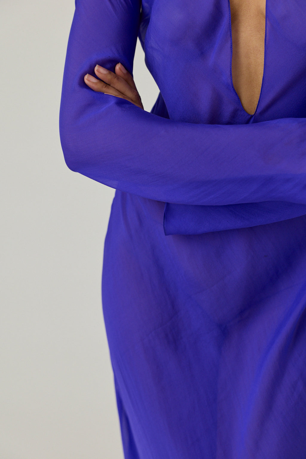 Chiffon Keyhole Dress
