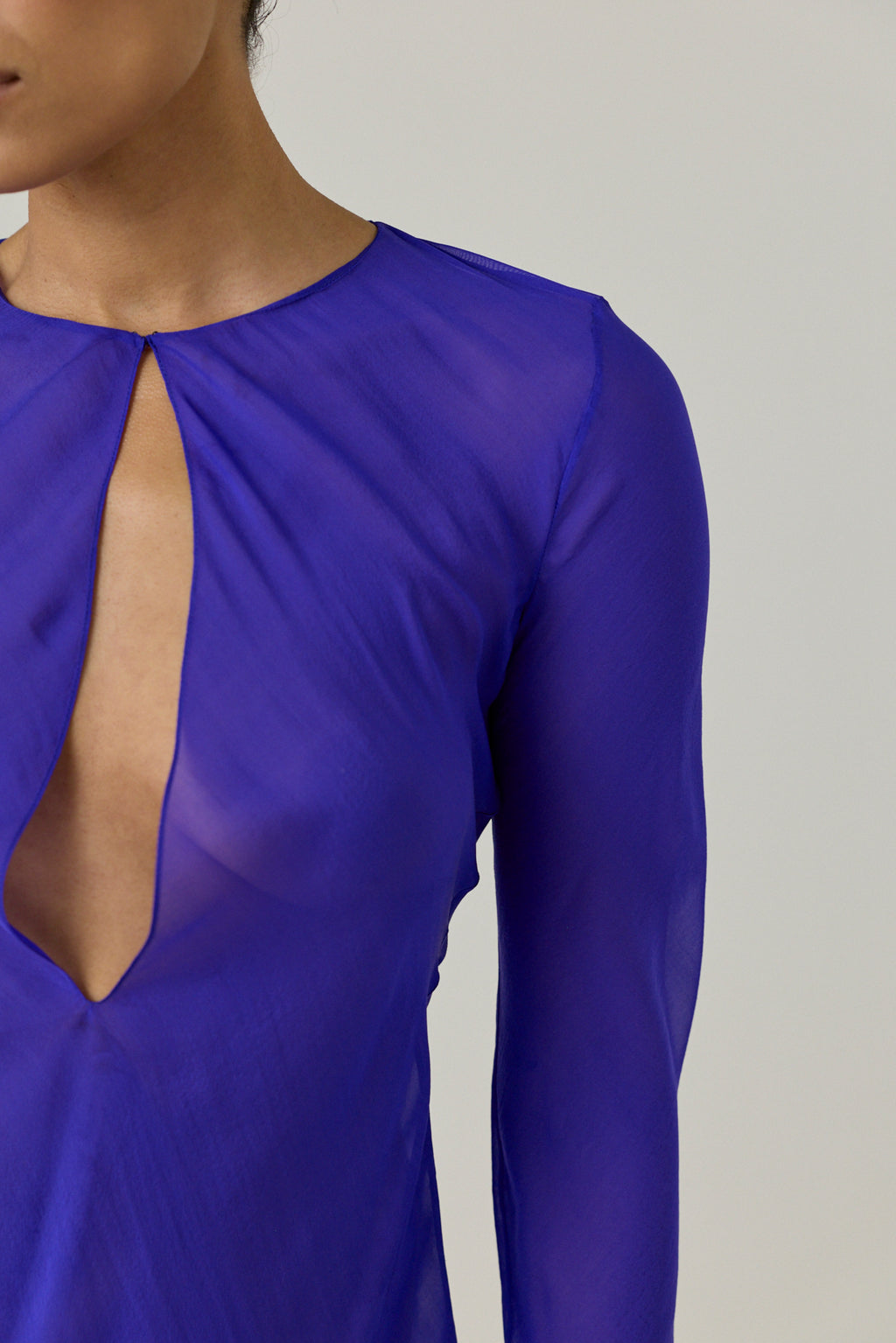 Chiffon Keyhole Blouse