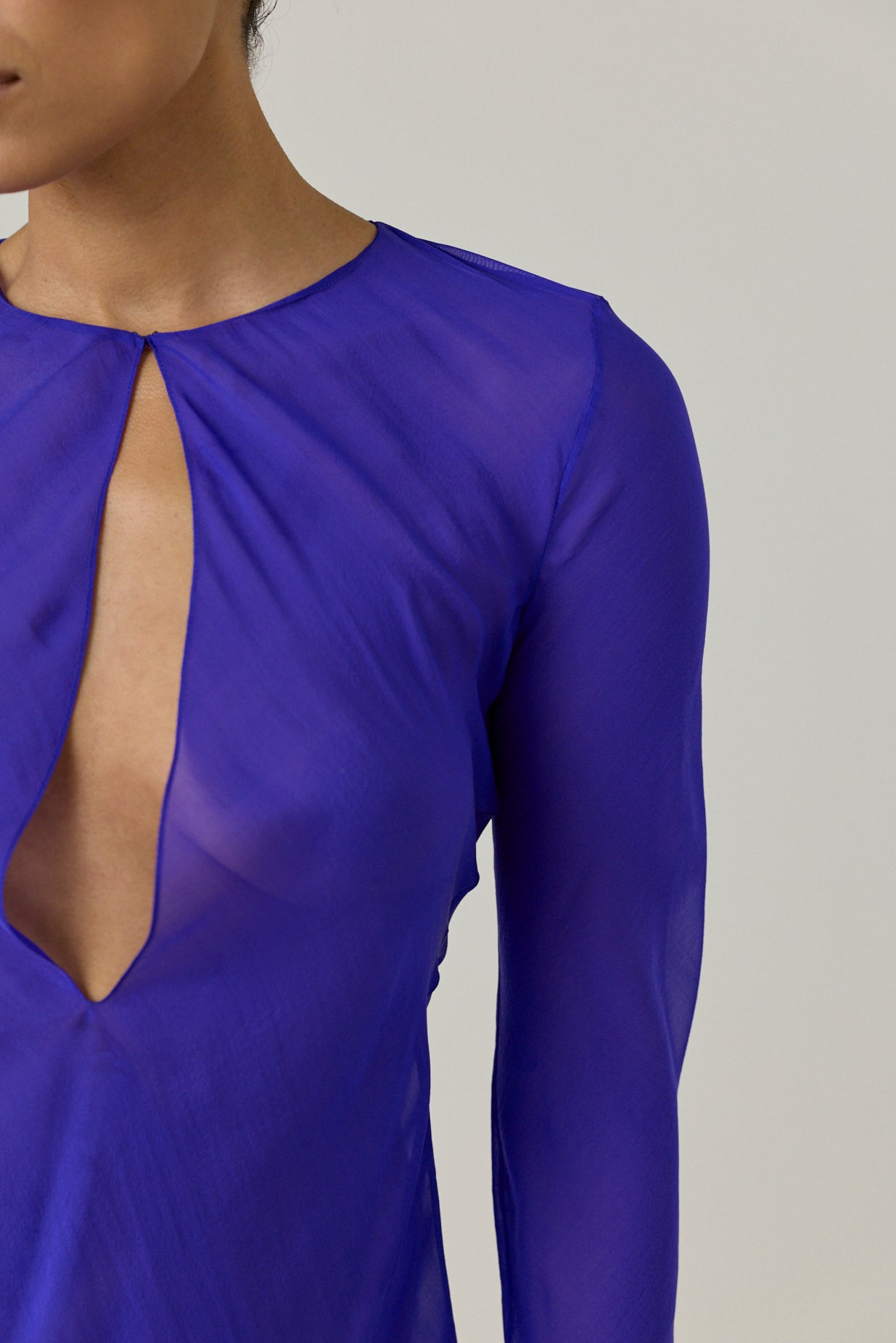Chiffon Keyhole Blouse