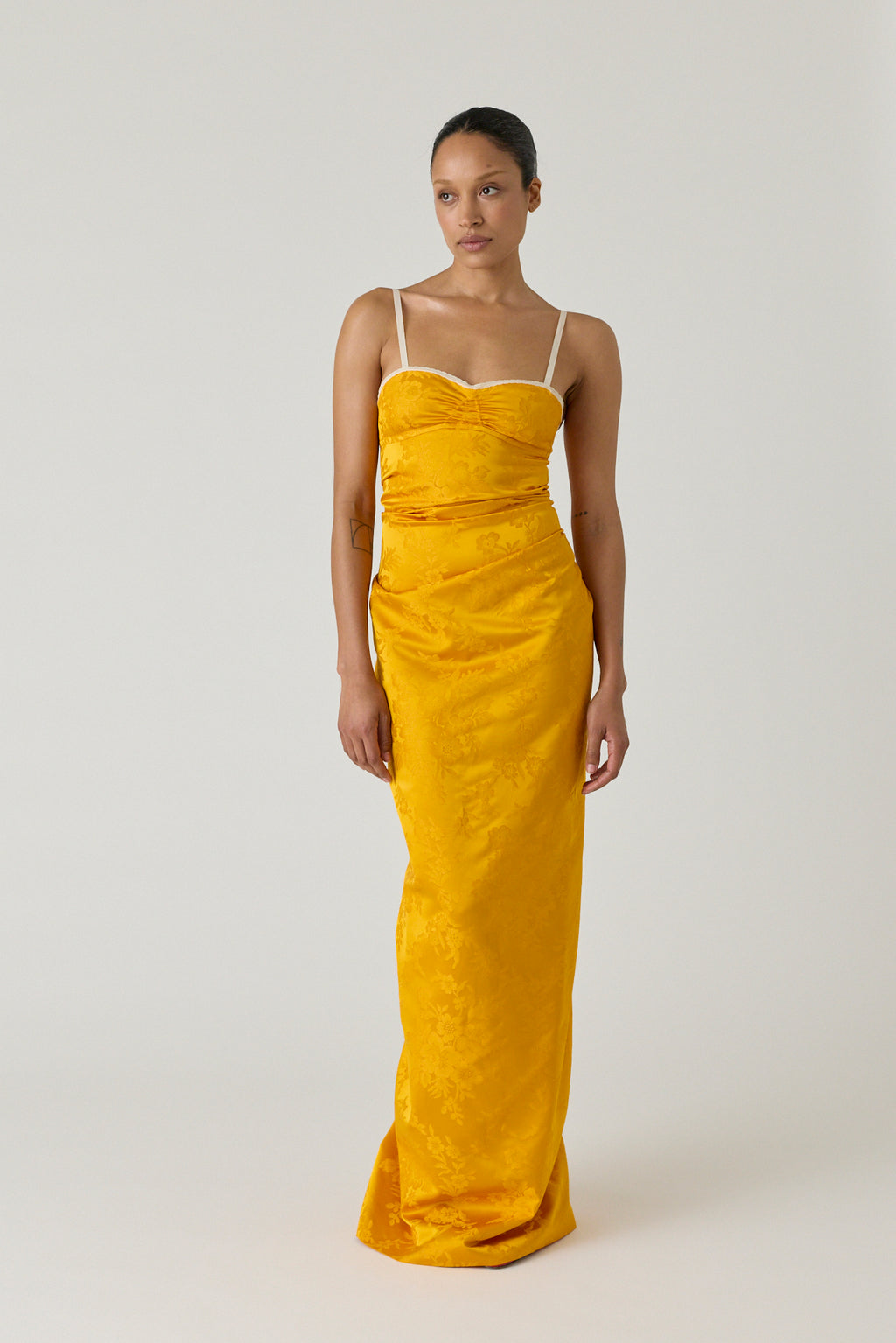 Silk Jacquard Bralette Dress