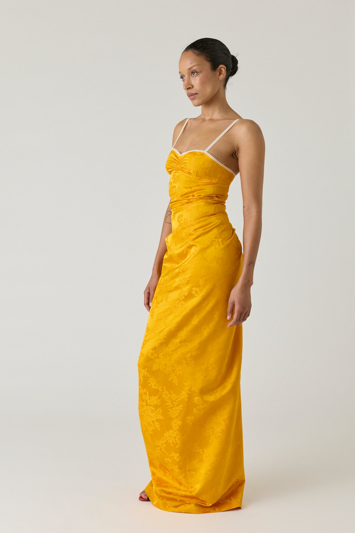 Silk Jacquard Bralette Dress