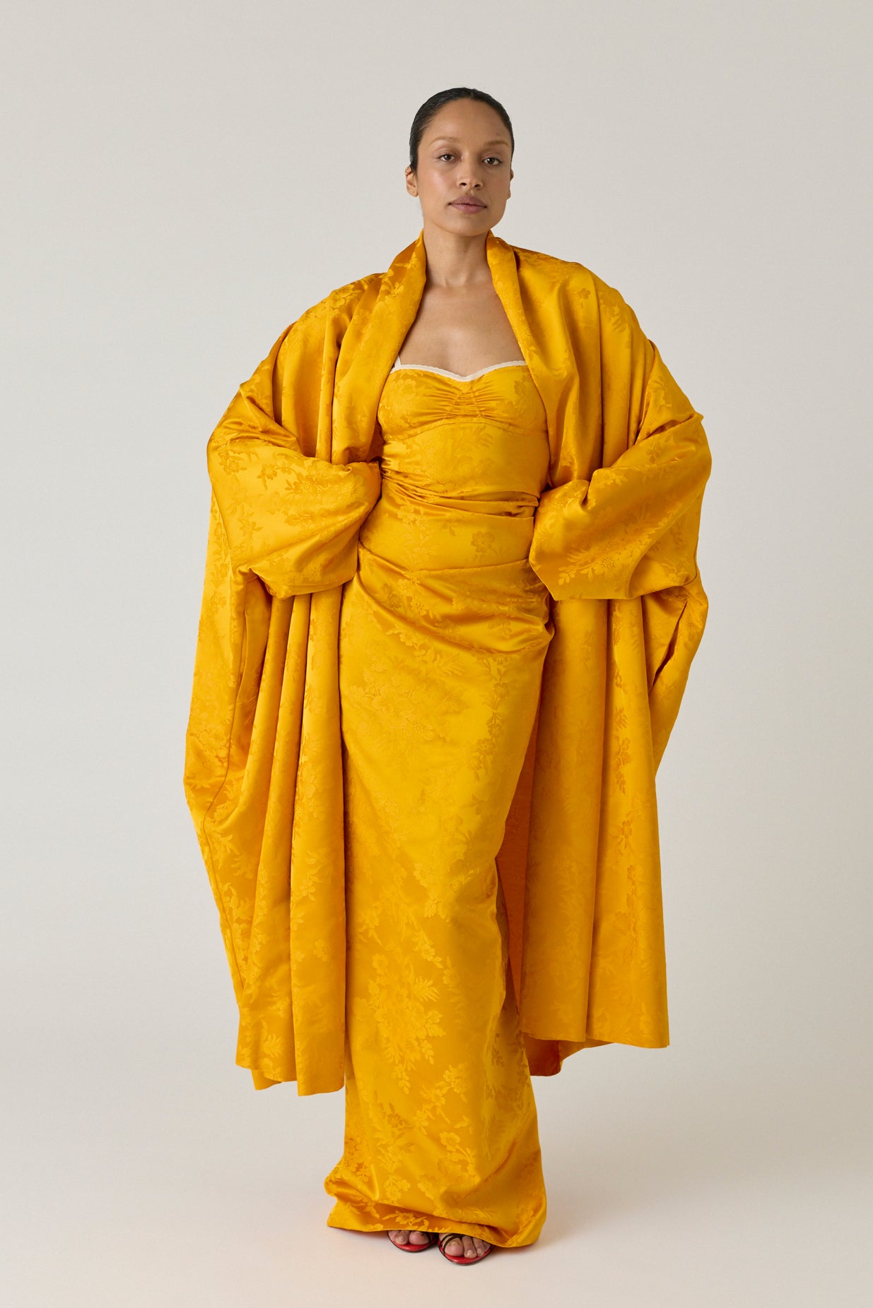 Silk Jacquard Cloak