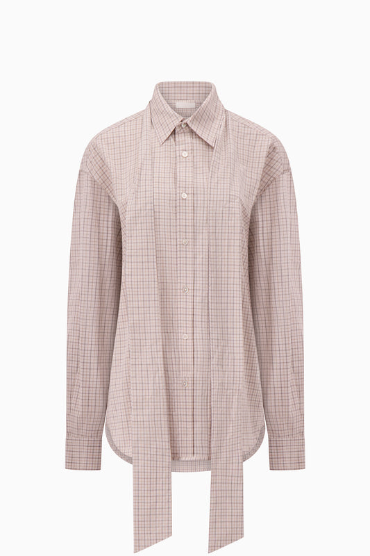 Banker Shirt - Beige Plaid