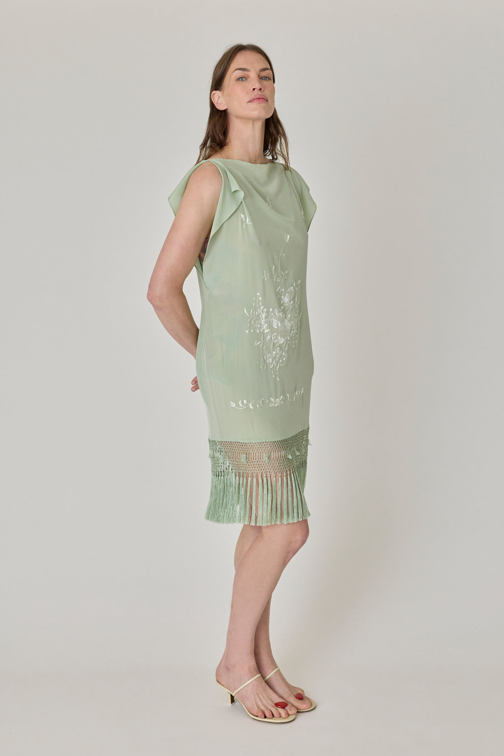 Piano Shawl Shift Mini Dress