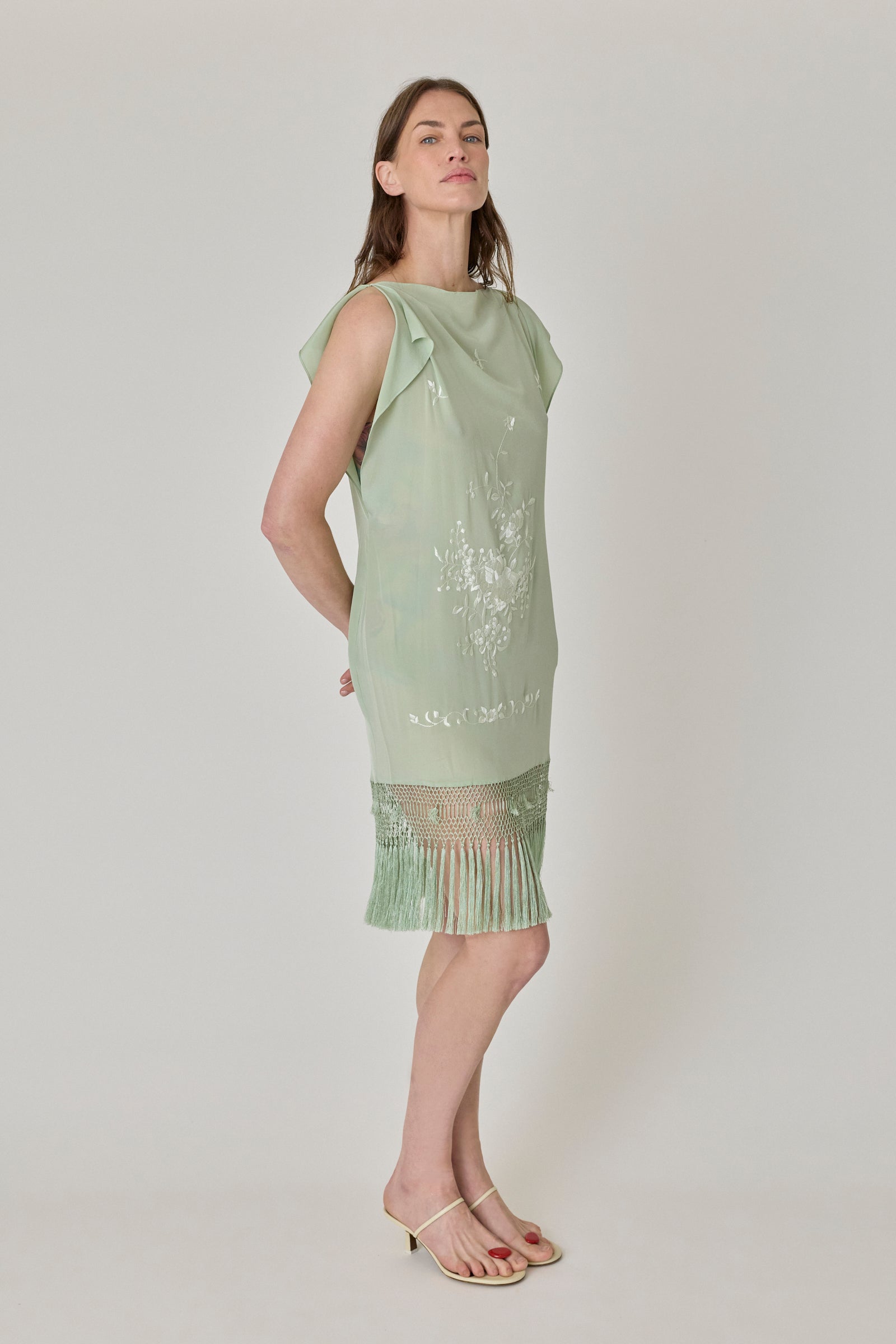 Piano Shawl Shift Mini Dress