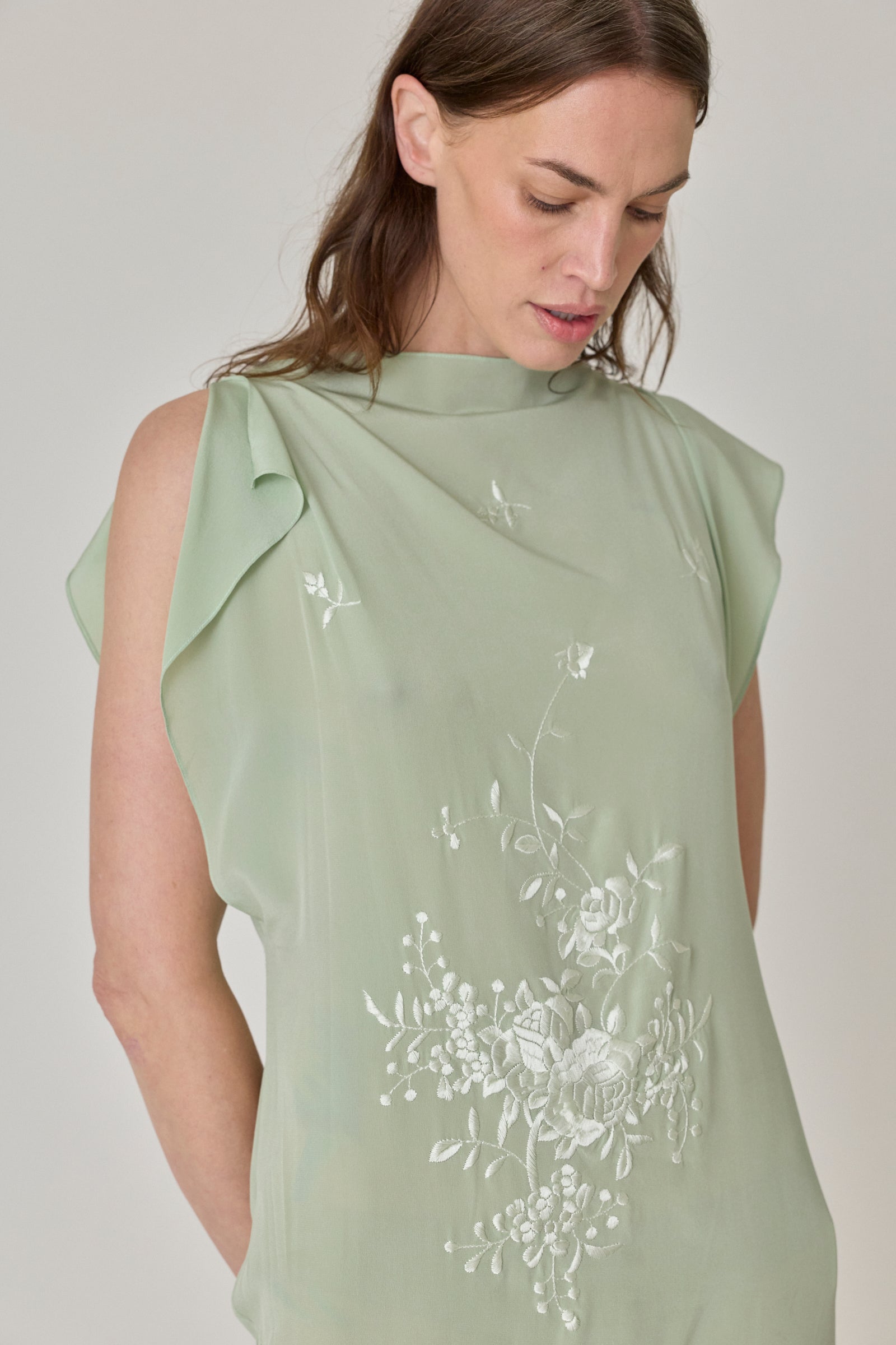 Piano Shawl Shift Mini Dress