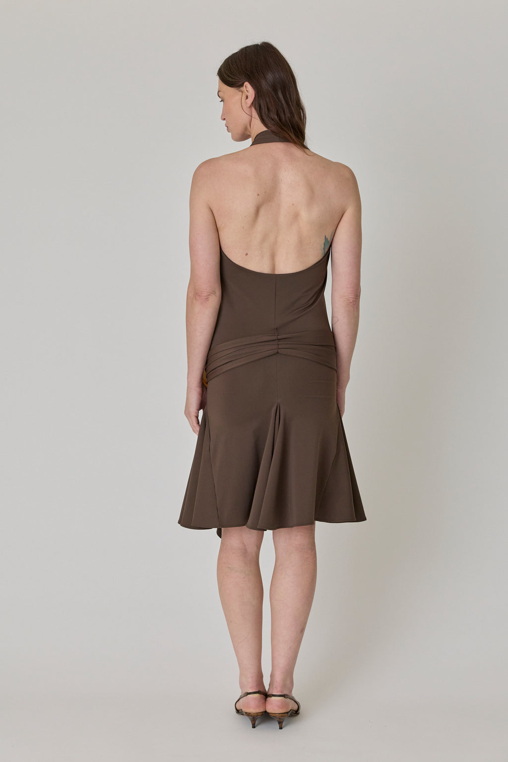 Halterneck Midi Shell Dress