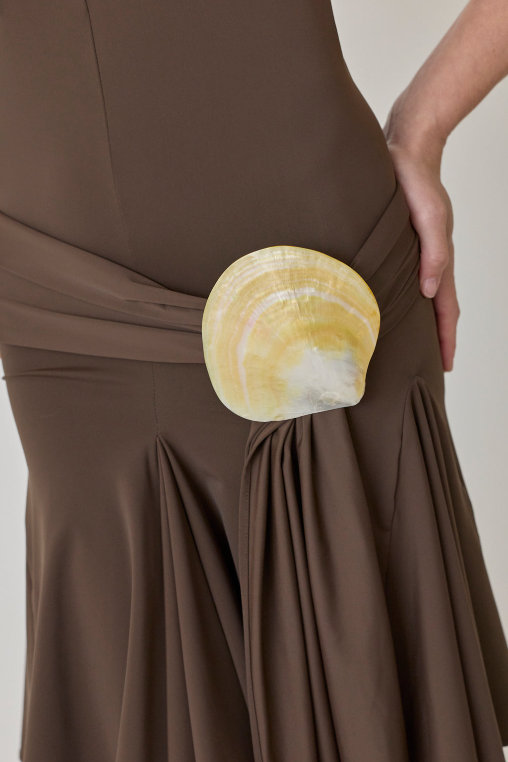 Halterneck Midi Shell Dress