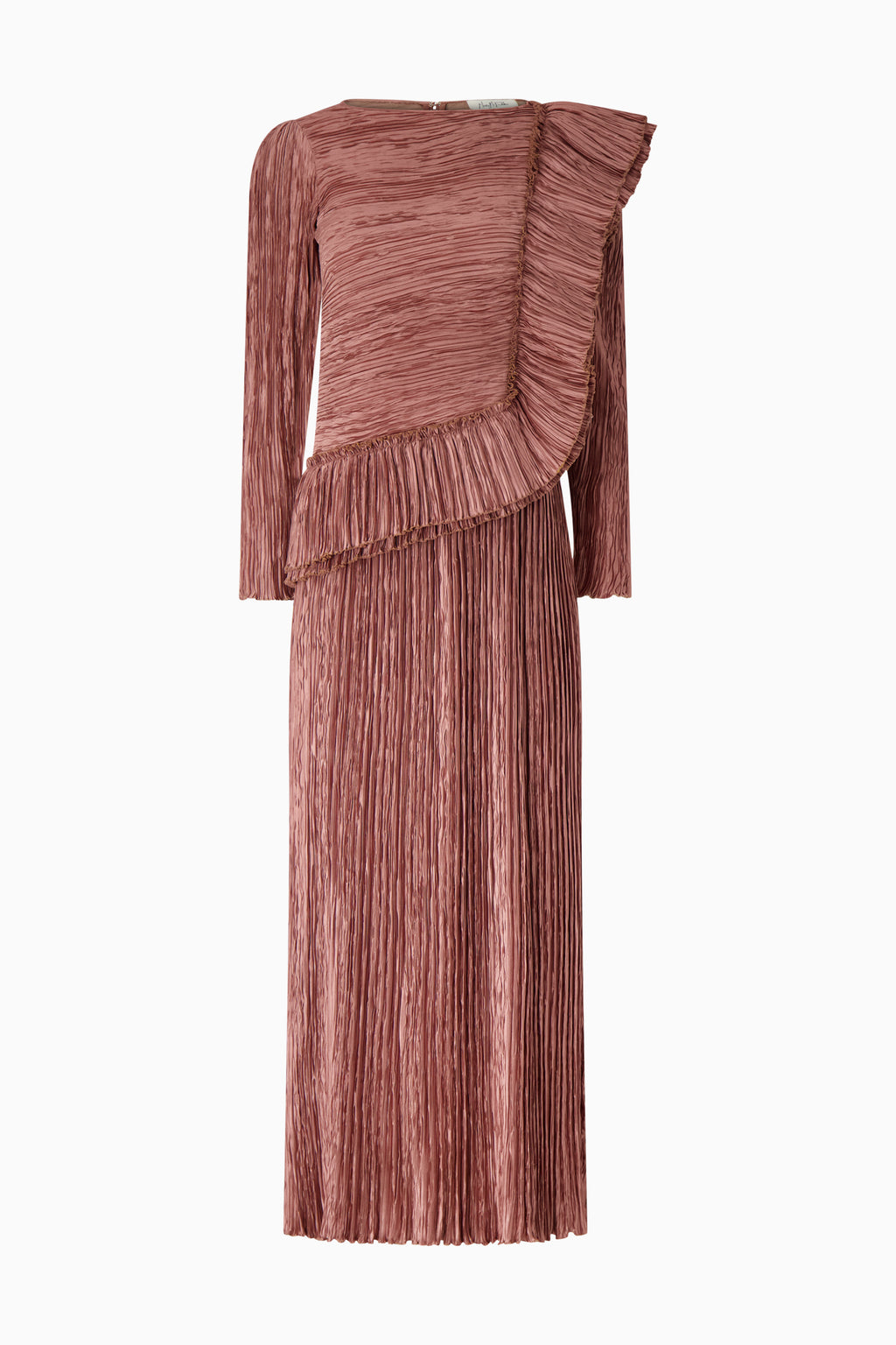 A pleated, solid-colored, as-yet-undetermined-piece of attire