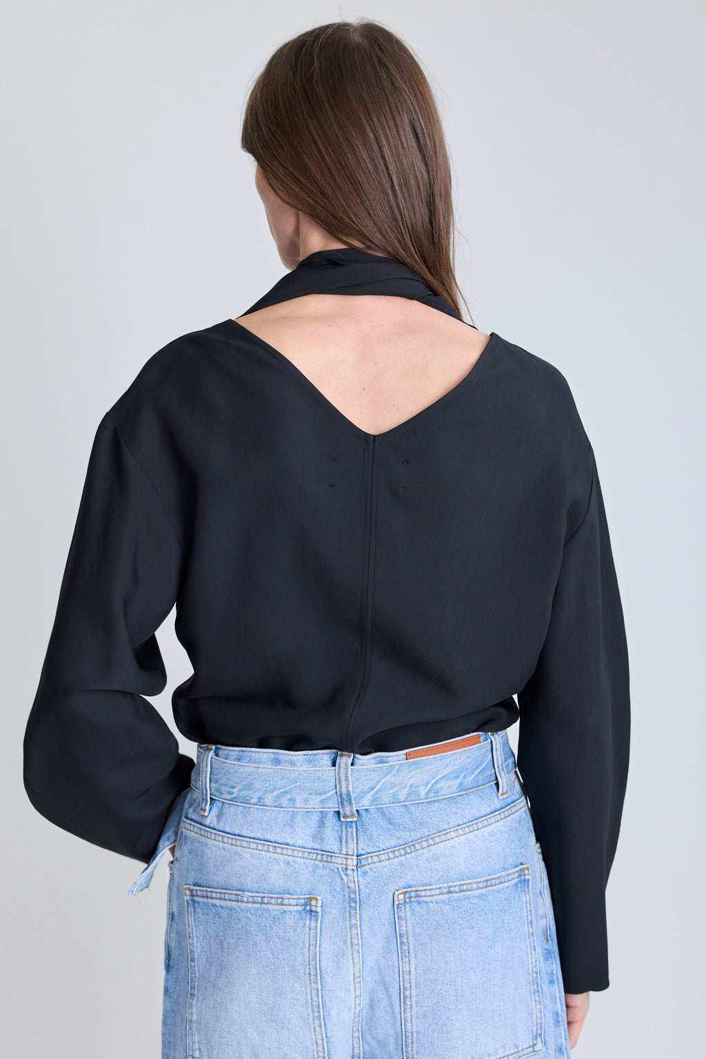 Loti Draped Tie-Neck Top