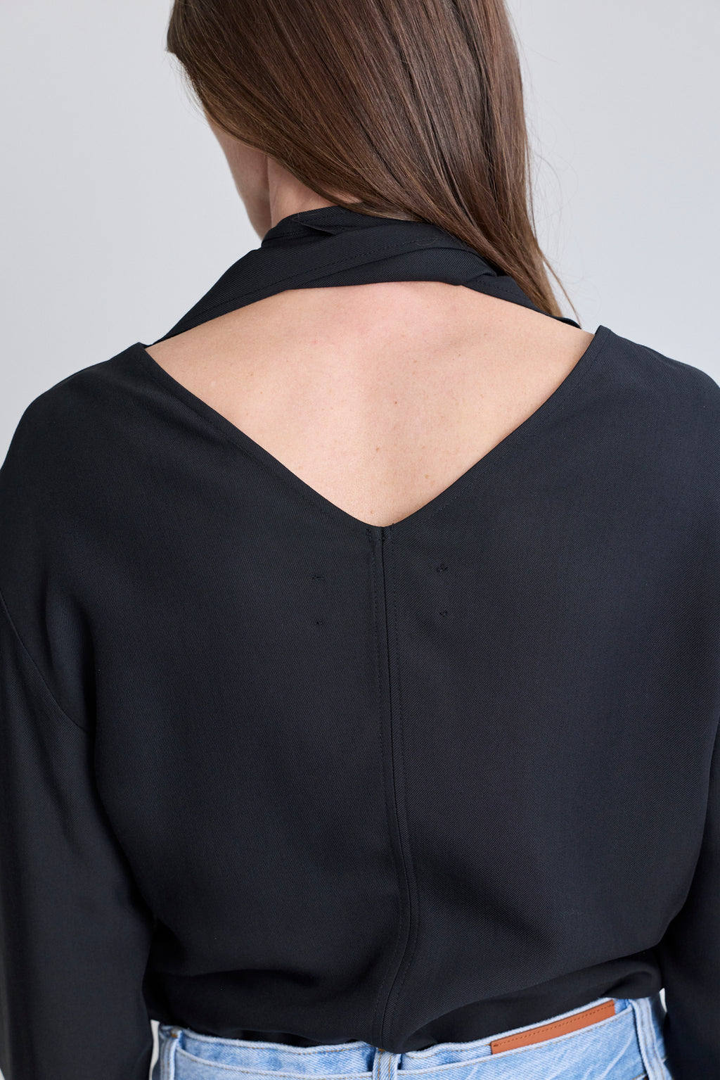 Loti Draped Tie-Neck Top