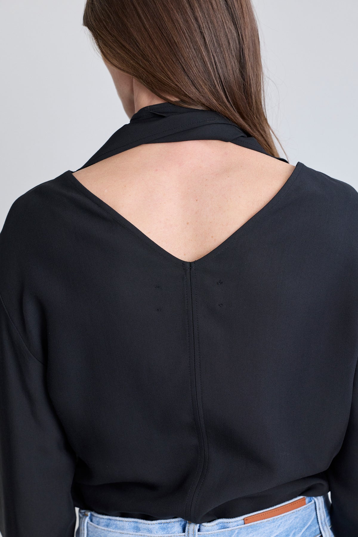 Loti Draped Tie-Neck Top