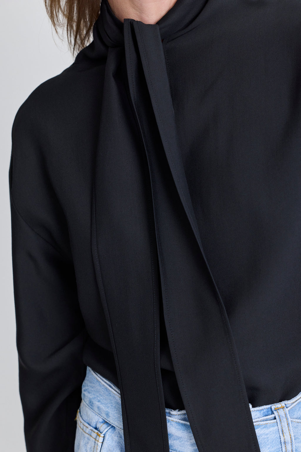 Loti Draped Tie-Neck Top