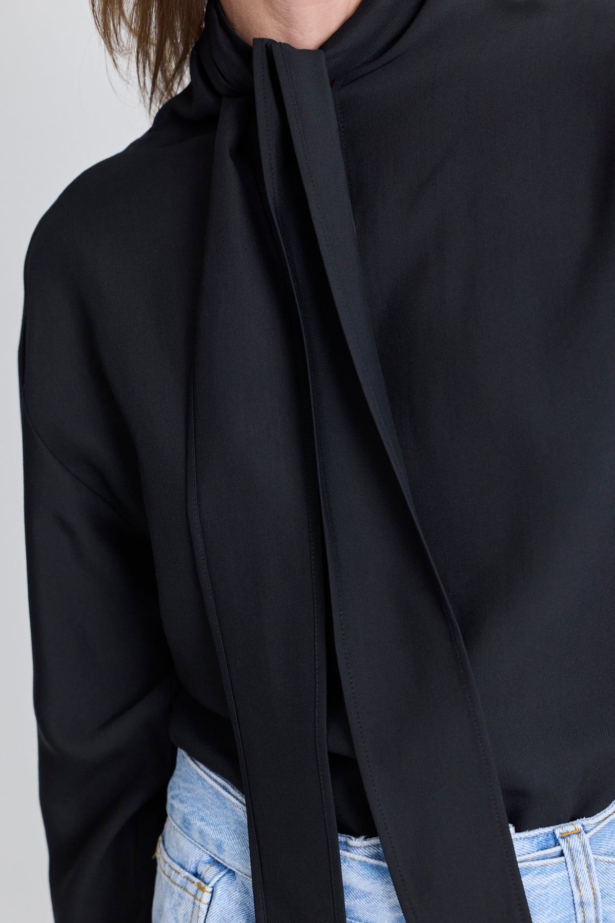 Loti Draped Tie-Neck Top